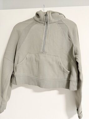 Lululemon scuba oversized half zip sage green
